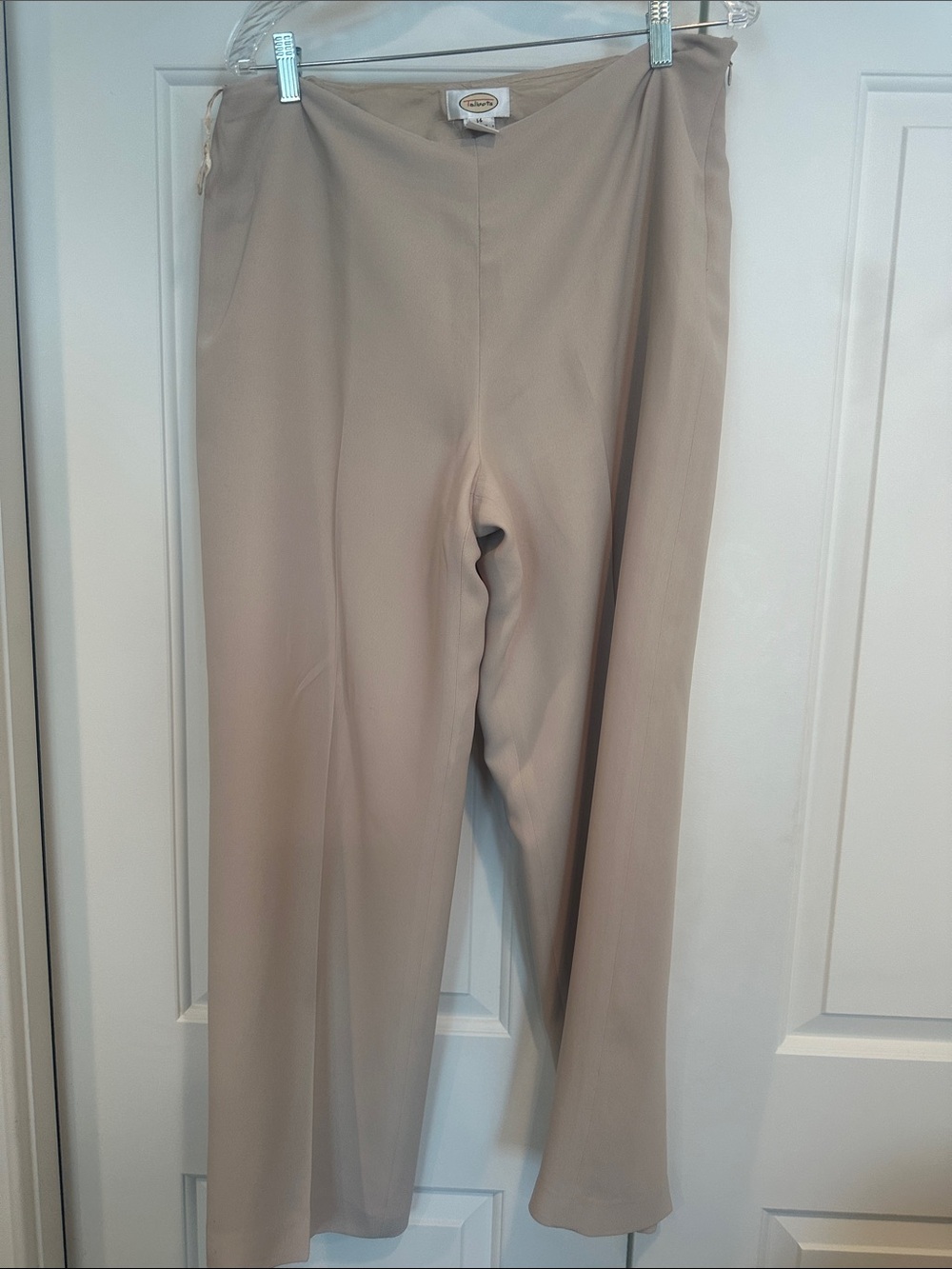 Talbots Light Beige Straight-Leg Trousers